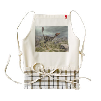 Mononykus dinosaur in the desert - 3D render Zazzle HEART Apron