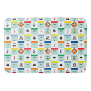 monopoly cardboard game night bath mat