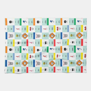 monopoly cardboard game night kitchen towel