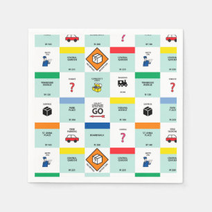 monopoly cardboard game night napkins