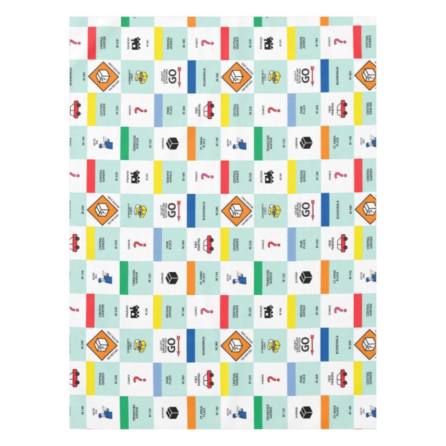 monopoly cardboard game night tablecloth (Front)