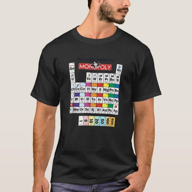 Monopoly Periodic Table Of Monopoly Vintage Color  T-Shirt (Front)