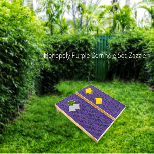 Monopoly Purple Cornhole Set