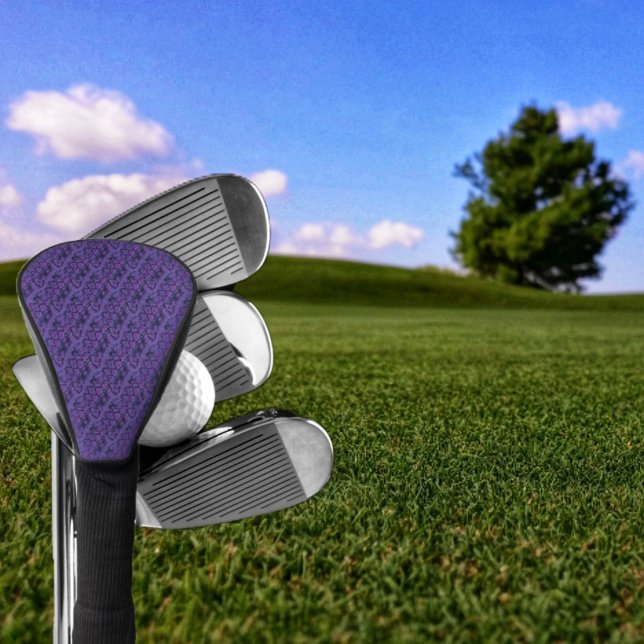 Monopoly Purple   Golf Head Cover (This Royal Purple print enhances, the look of your golf clubs, while protecting them!)