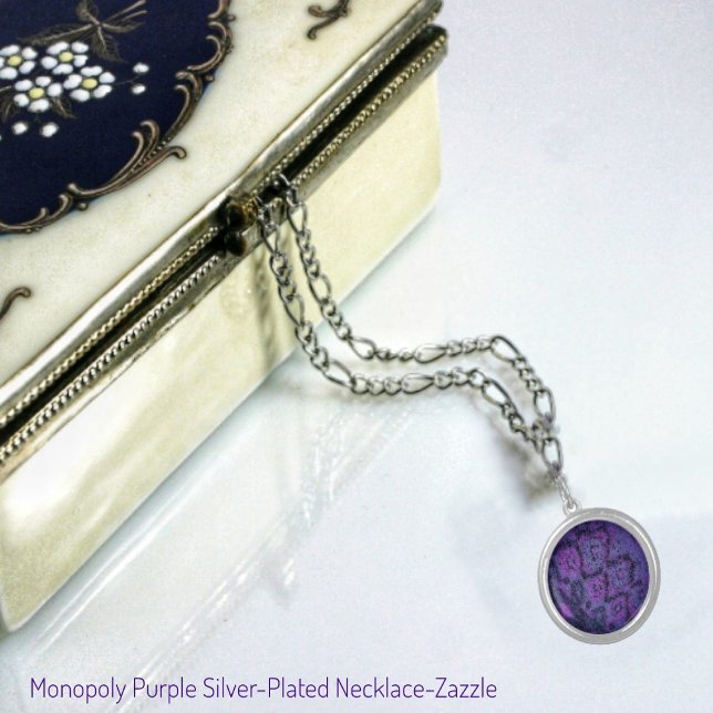 Monopoly Purple Silver Plated Necklace (Creator Uploaded)