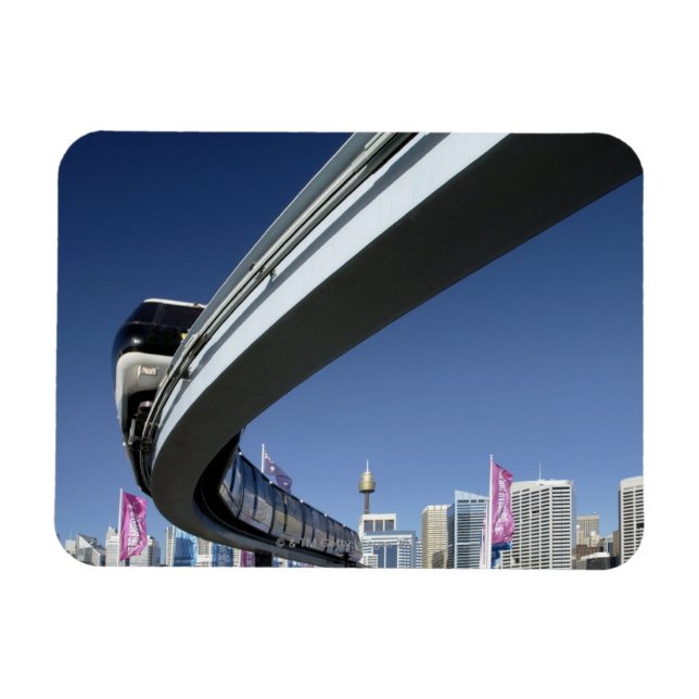 Monorail in Darling Harbor, Sydney, Australia Magnet (Horizontal)