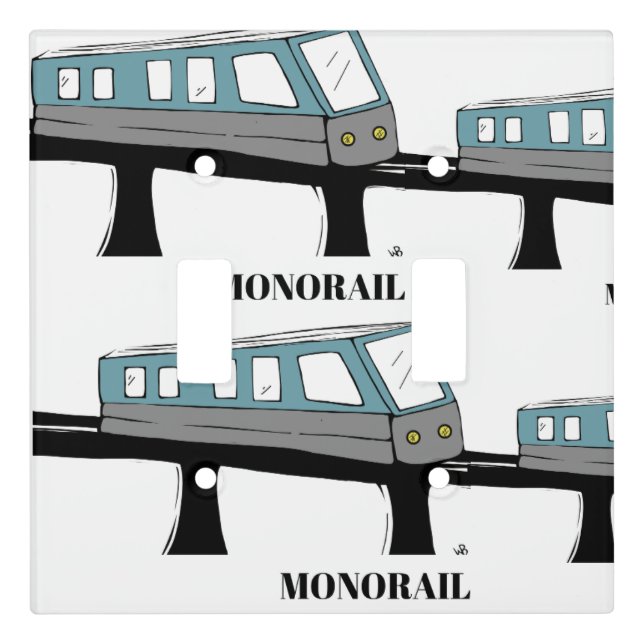 Monorail train light switch home decor art cover (Front)