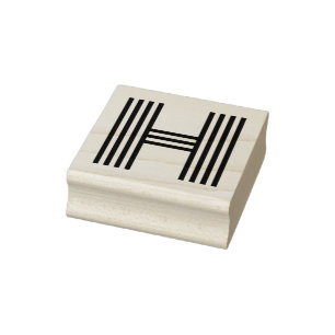 Monoton Letter H Rubber Stamp