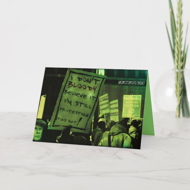 Monotonous Beat Poem Card (Front)