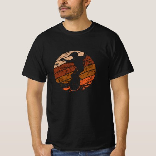 Monowheel Vintage Sunset EUC Retro T_Shirt
