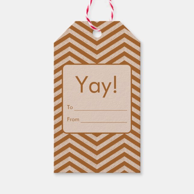 MonoZag & Grace Warm Cinnamon Gift Tags (Front)
