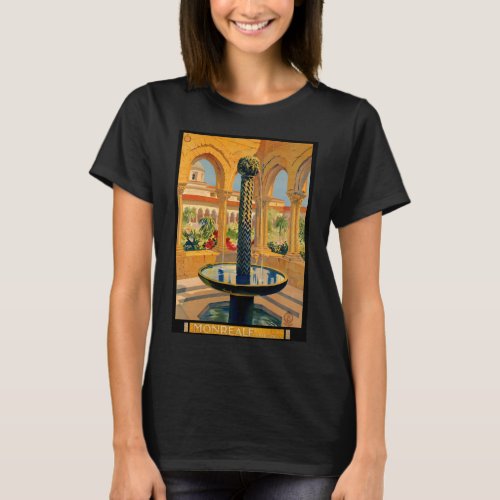 Monreale Palermo Italy Vintage Poster Restored T_Shirt