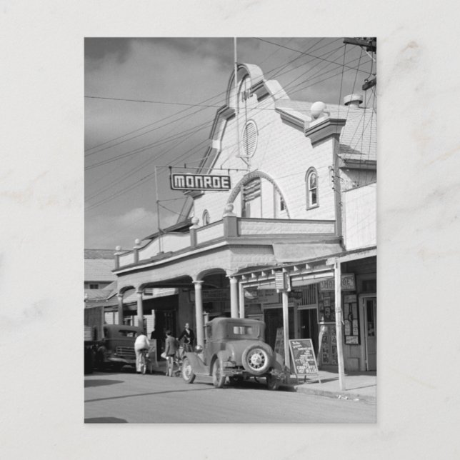 Monroe Cafe, Key West, 1930s Postcard (Front)