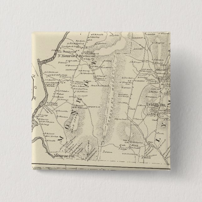 Monroe, Lyman, Bath Pinback Button (Front)