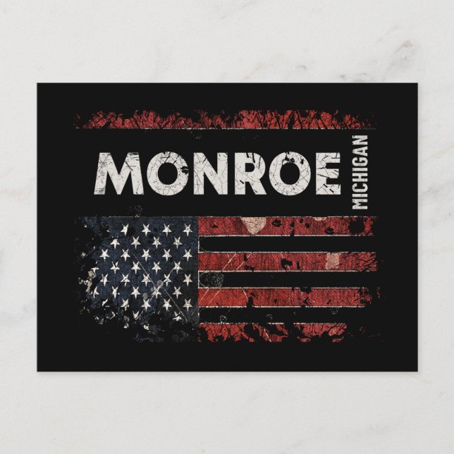Monroe Michigan Postcard (Front)