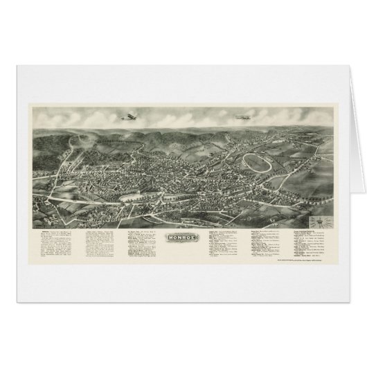 Monroe, NY Panoramic Map - 1923 Cards (Front Horizontal)