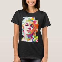 Monroe Pop Art Colorful Print T-Shirt 