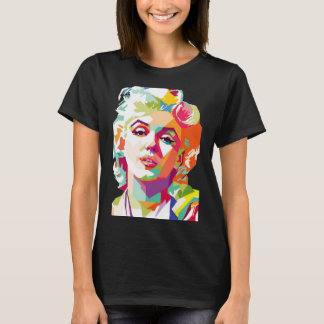 Monroe Pop Art Colorful Print T-Shirt 