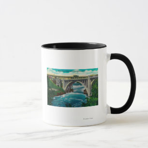 Monroe Street Bridge and Falls on Spokane River Mug