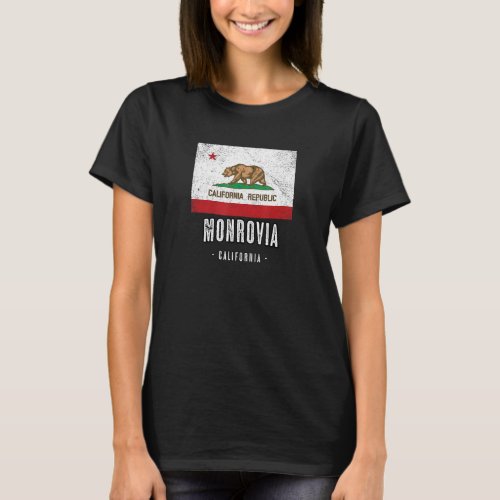 Monrovia _ California Cali City Souvenir _ Ca Flag T_Shirt
