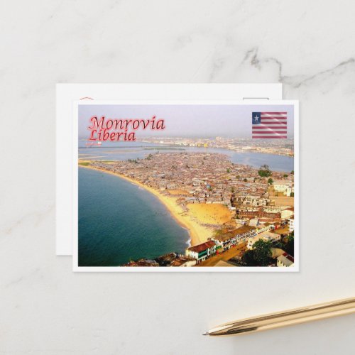Monrovia _ Liberia _ Aerial View _ Postcard