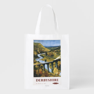 Monsal Dale, Train and Viaduct British Rail Reusable Grocery Bag