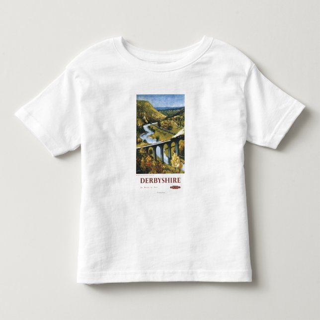Monsal Dale, Train and Viaduct British Rail Toddler T-shirt (Front)