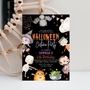Monsers Halloween Costume Party Birthday Invitation