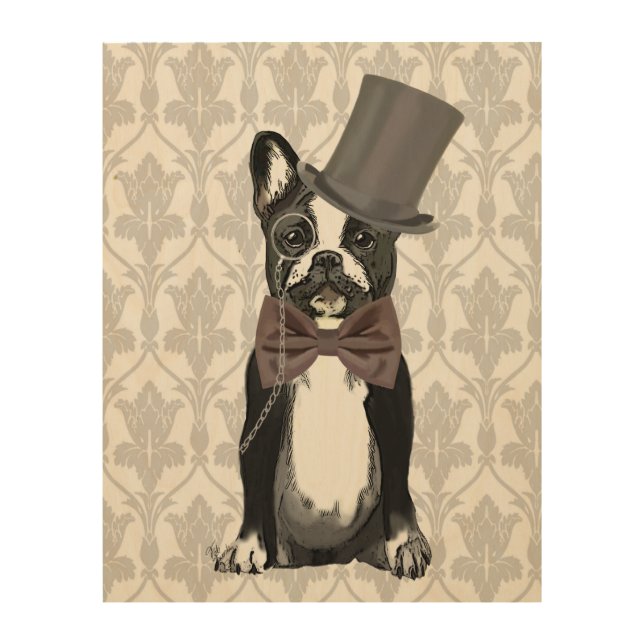 Monsieur Bulldog Wood Wall Decor (Front)
