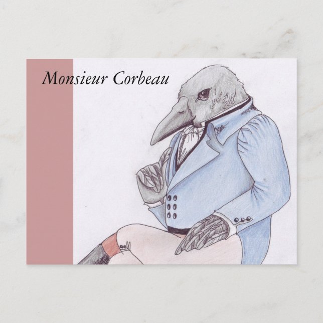 Monsieur Corbeau Postcard (Front)