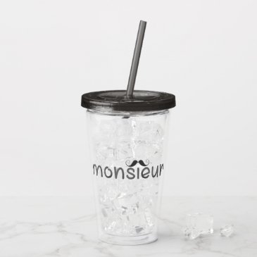 MONSIEUR Fun French Quote & Moustache