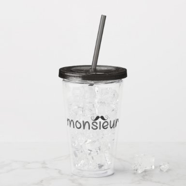MONSIEUR Fun French Quote & Moustache