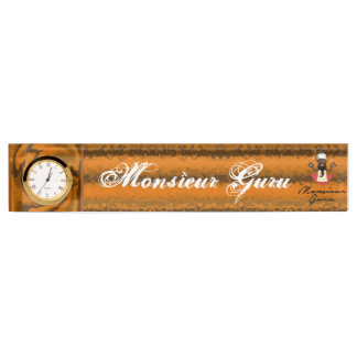 Monsieur Guru Desk Name Plate