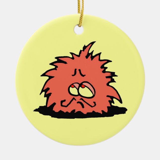 “MONSIEUR POUFF " CERAMIC ORNAMENT (Front)