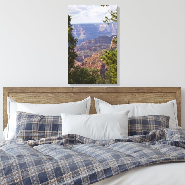 Monsoon Season At North Rim Of The Grand Canyon Canvas Print (Insitu(Bedroom))