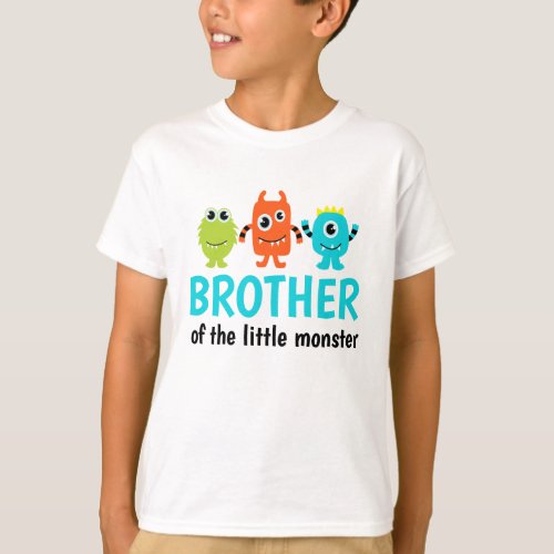 Monster 1st Birthday T_Shirt for Brother