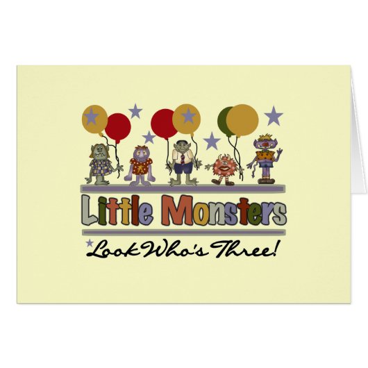 Monster 3rd Birthday Tshirts and Gifts (Front Horizontal)