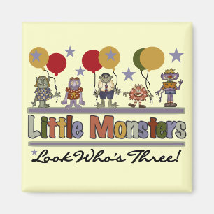 Monster 3rd Birthday Tshirts and Gifts Magnet