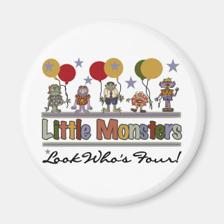 Monster 4th Birthday Tshirts and Gifts Magnet
