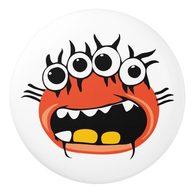 Monster Alien Ceramic Knob (Front)
