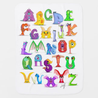 Monster Alphabet Baby Blanket