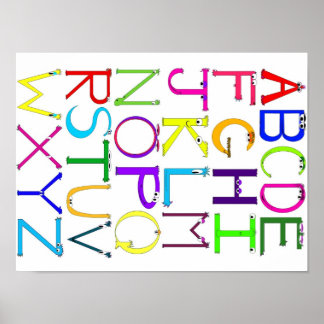 Monster Alphabet Poster