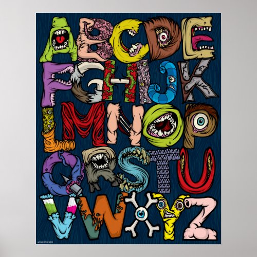 Monster Alphabet Poster