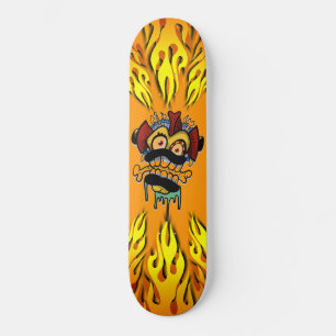 Monster and Flames Skateboard