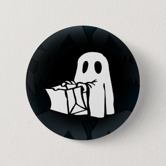 Monster and ghosts pinback button (Front)