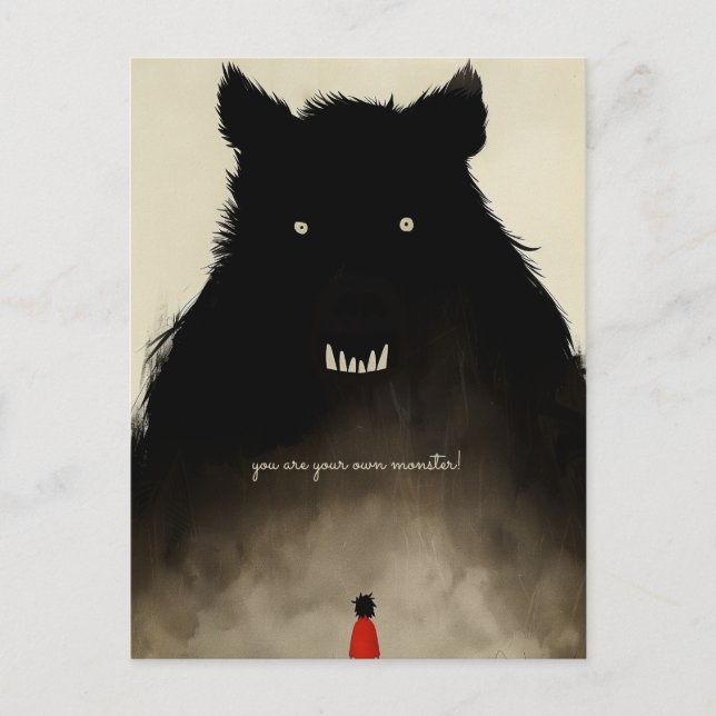 Monster and the Kid Postcard (Front)