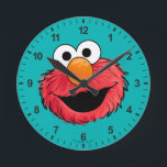 Monster At the End of this Story | Elmo Round Clock<br><div class="desc">Check out this cute Sesame Street artwork featuring Elmo in a design from the children's show The Monster at the End of This Story with is origin from the popular book The Monster at the End of This Book. © 2021 Sesame Workshop. www.sesamestreet.org</div>