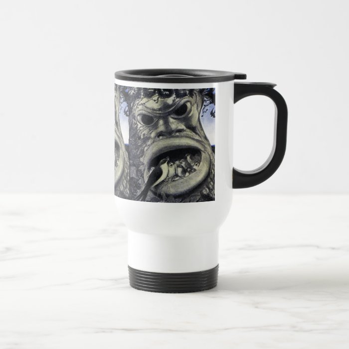 Monster & Baby Birds   Art Nouveau Coffee Mug