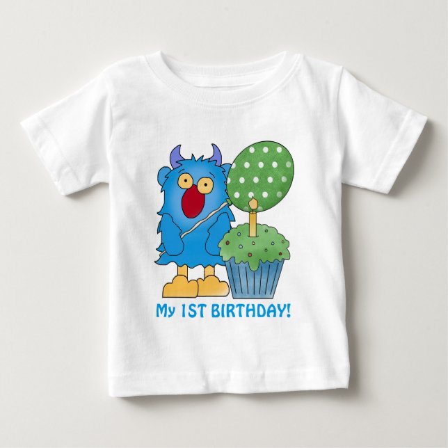 Monster baby first birthday baby T-Shirt (Front)