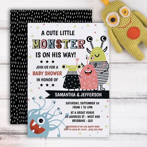 Monster Baby Shower Invitation